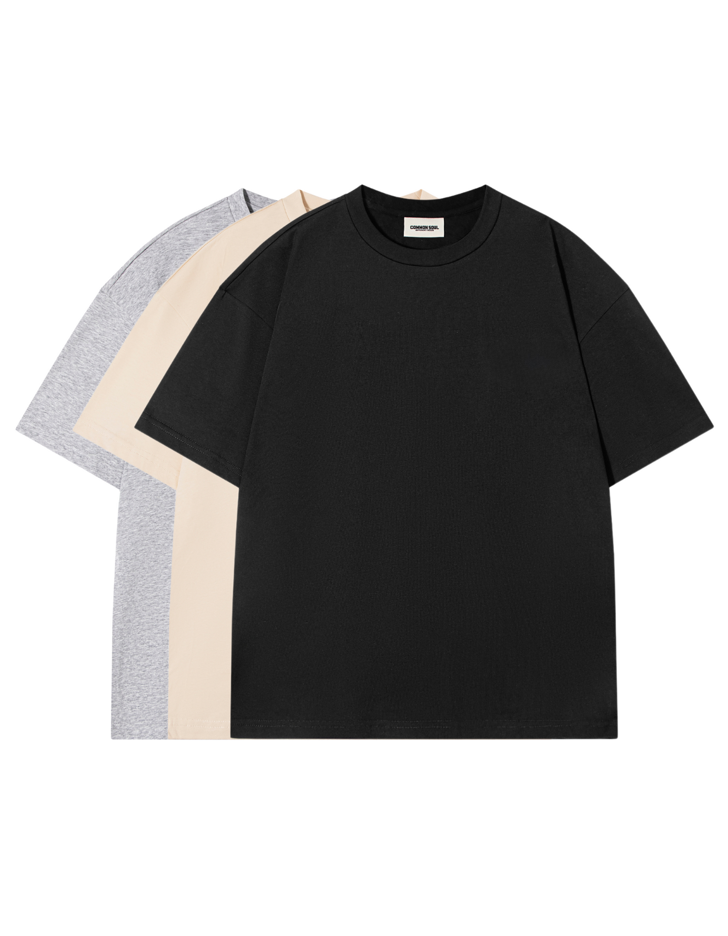 Drop Shoulder Oversized Plain T-shirt 3 Packs V.1