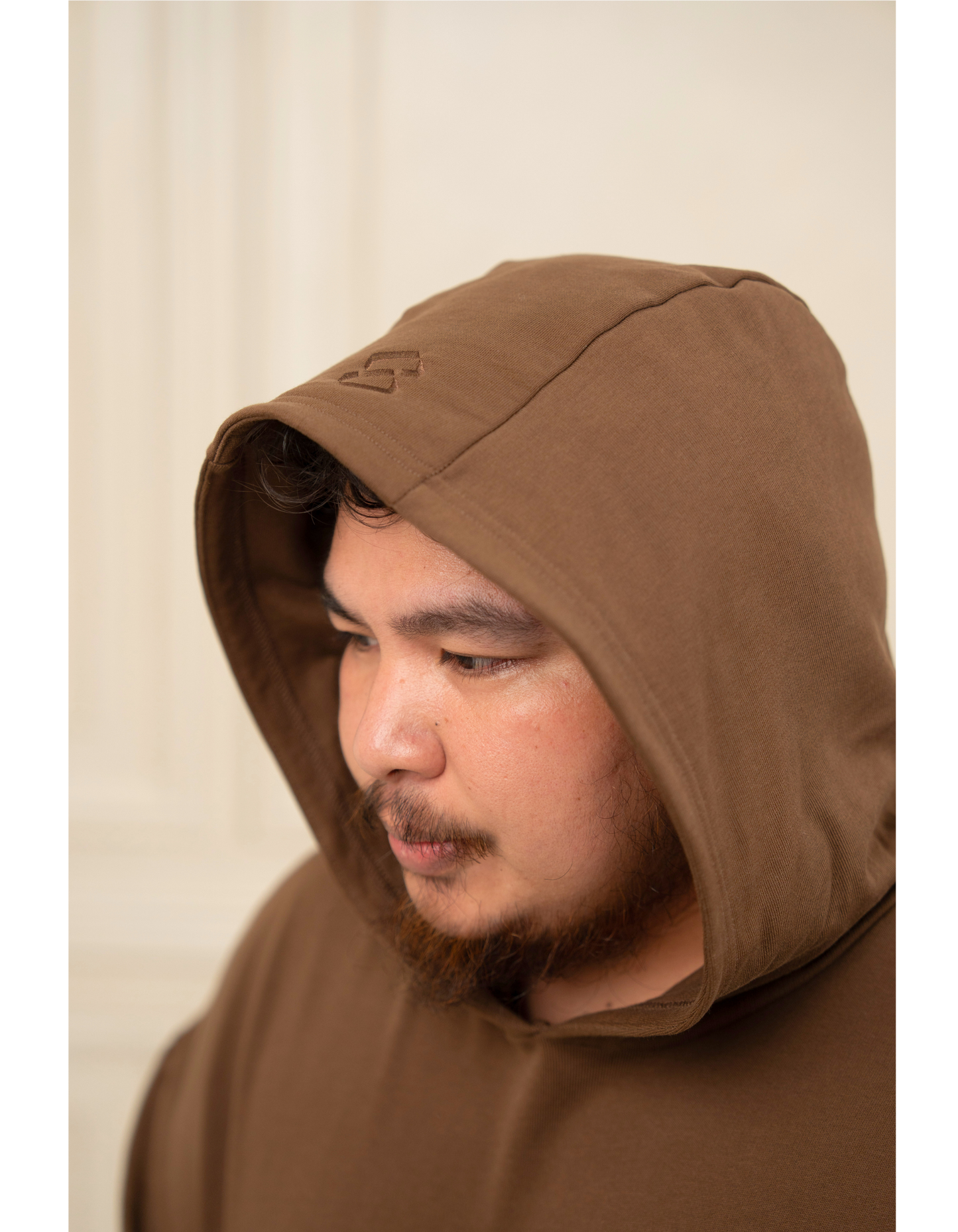 Oversized Hoodie French Terry Brown