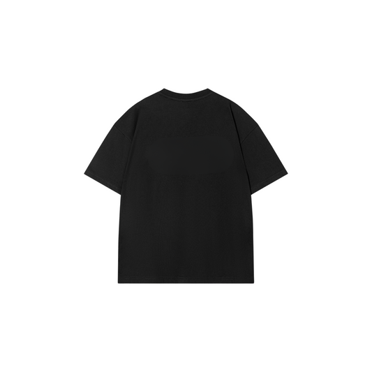 Drop Shoulder Oversized Plain T-shirt Noir Black
