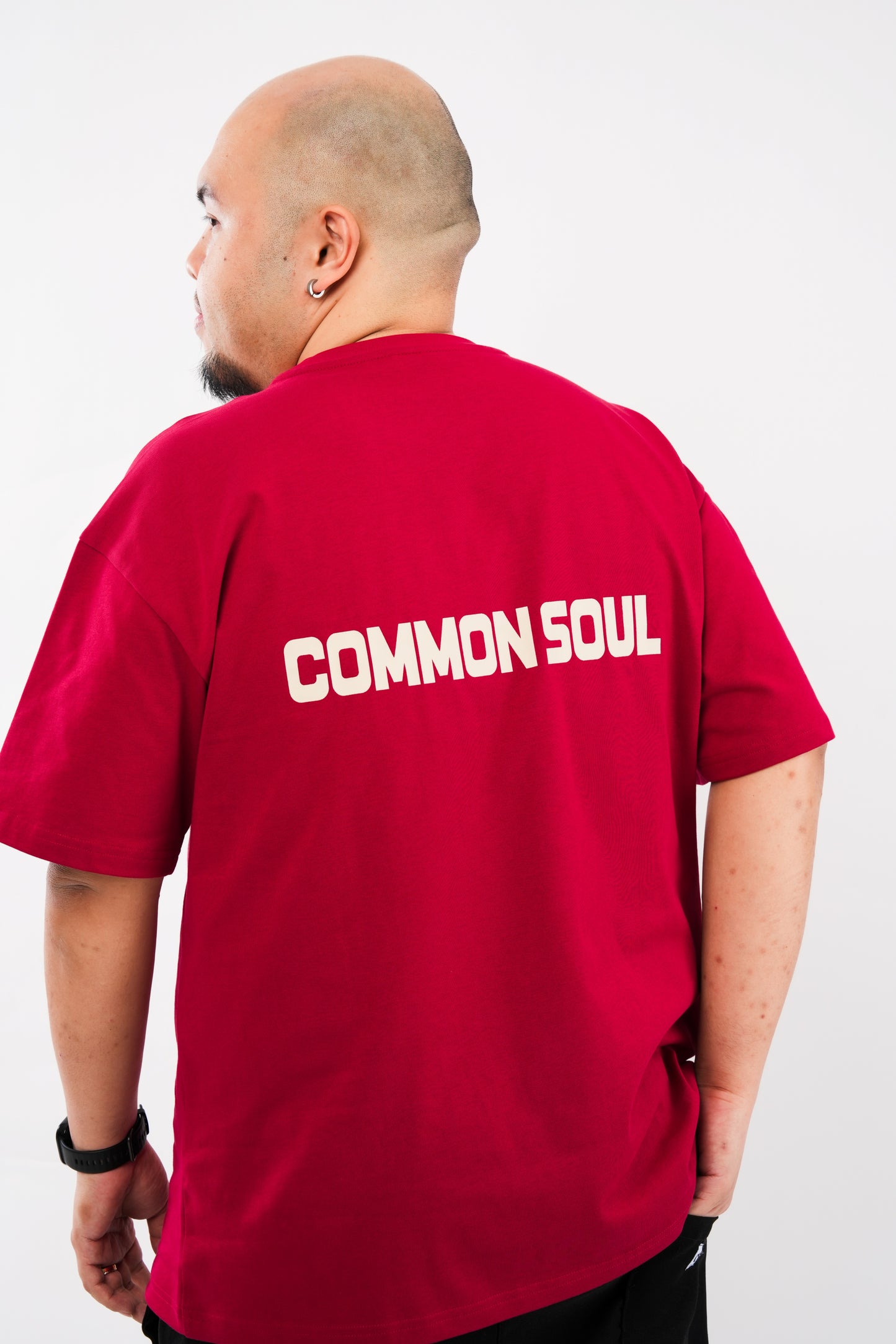 Drop Shoulder Oversized T-shirt Wine Rush