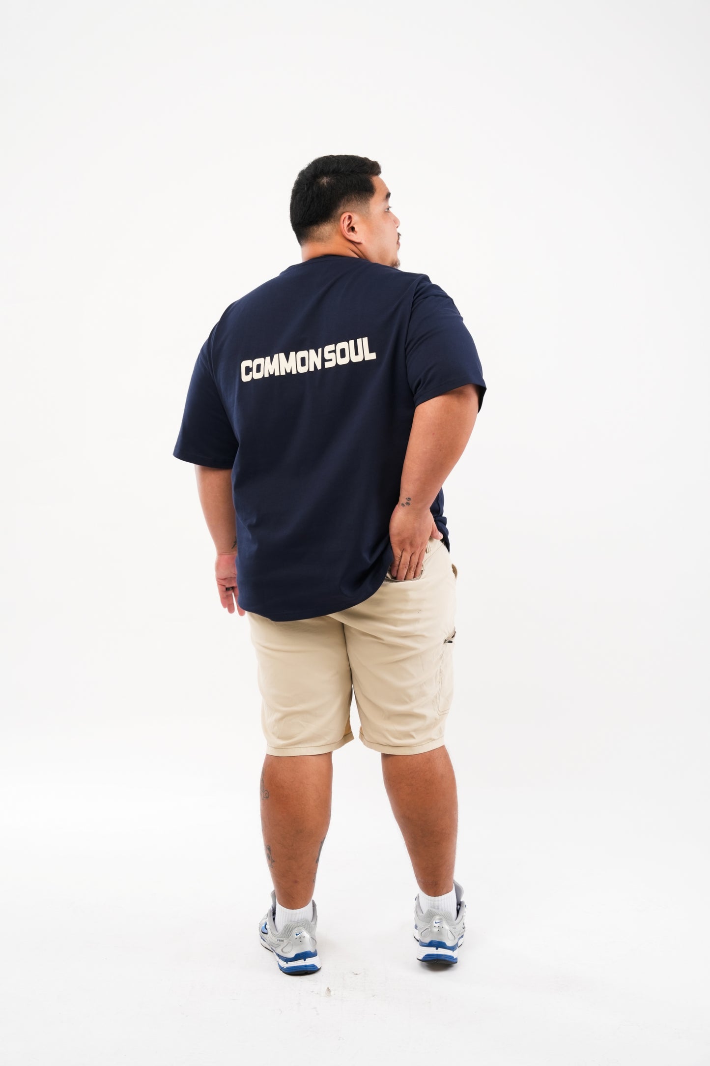 Drop Shoulder Oversized T-shirt Stealth Blue