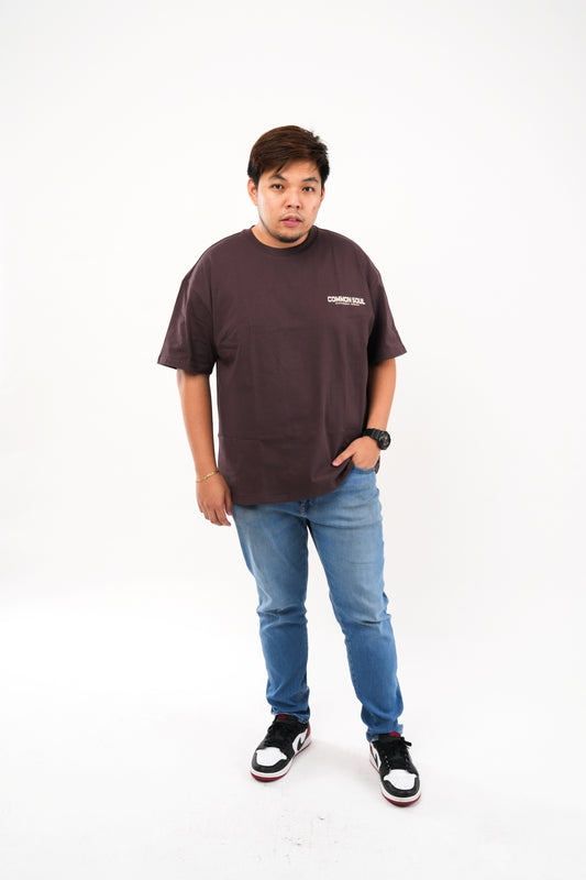 Drop Shoulder Oversized T-shirt Rebel Brown