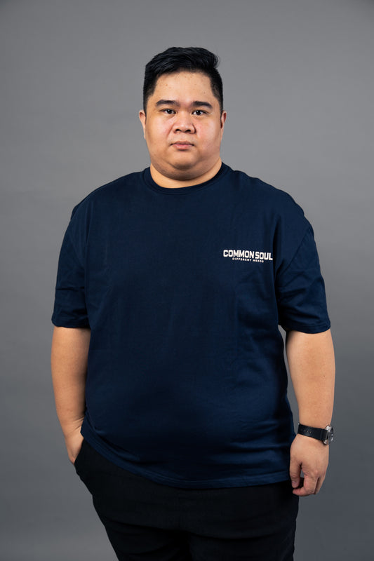 Drop Shoulder Oversized T-shirt Stealth Blue