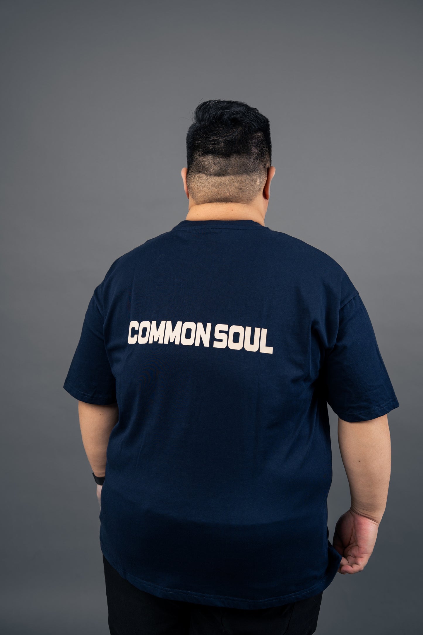Drop Shoulder Oversized T-shirt Stealth Blue
