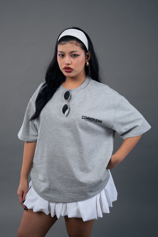 Drop Shoulder Oversized T-shirt Cloud Grey