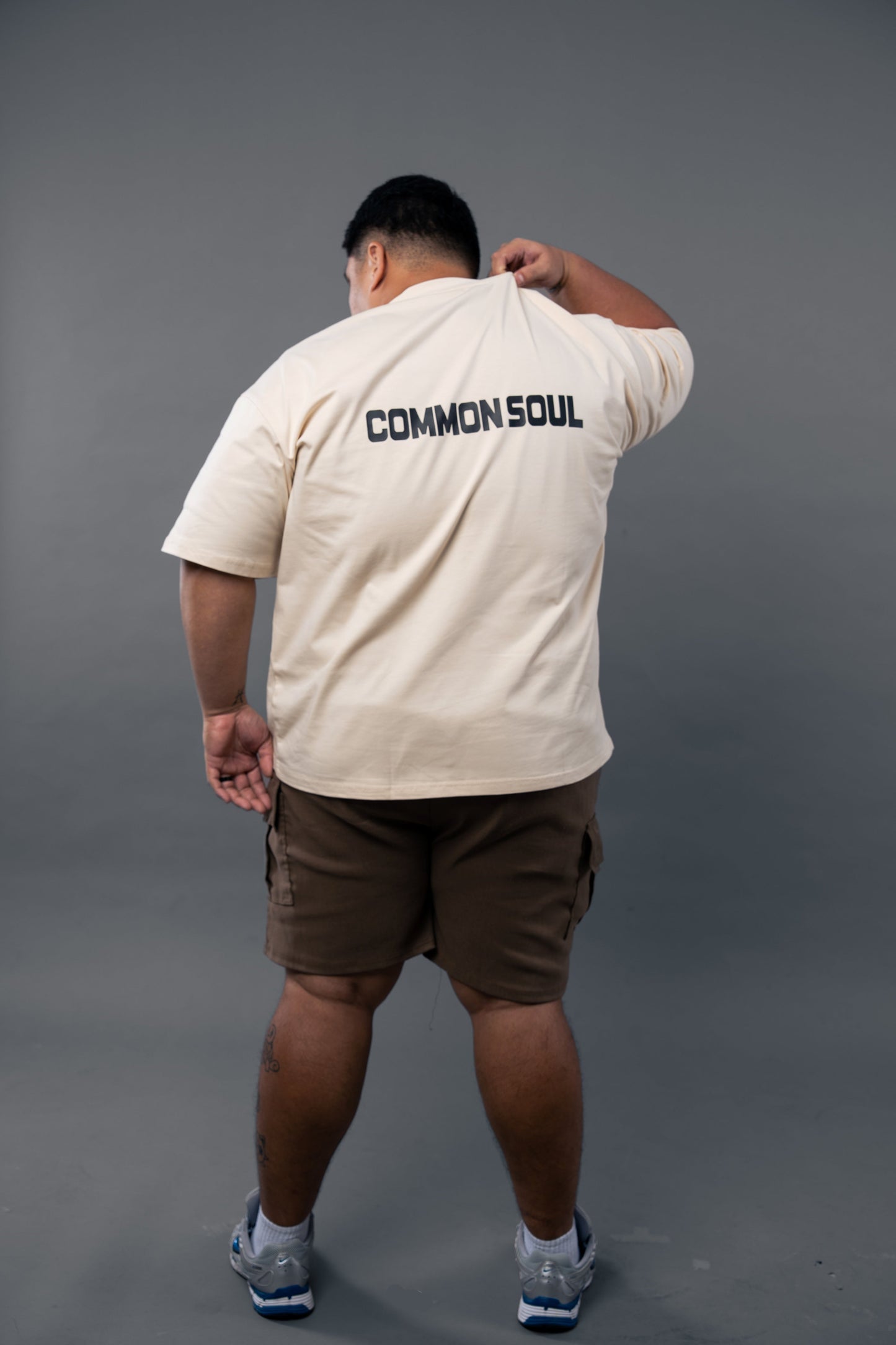 Drop Shoulder Oversized T-shirt Oatmeal