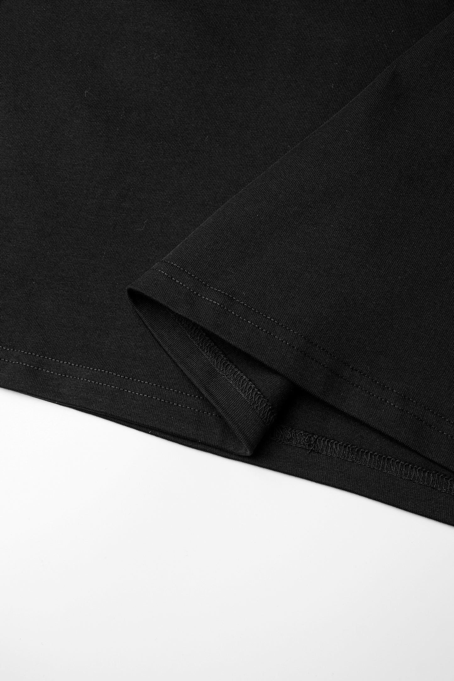 Drop Shoulder Oversized T-shirt Noir Black Front Logo