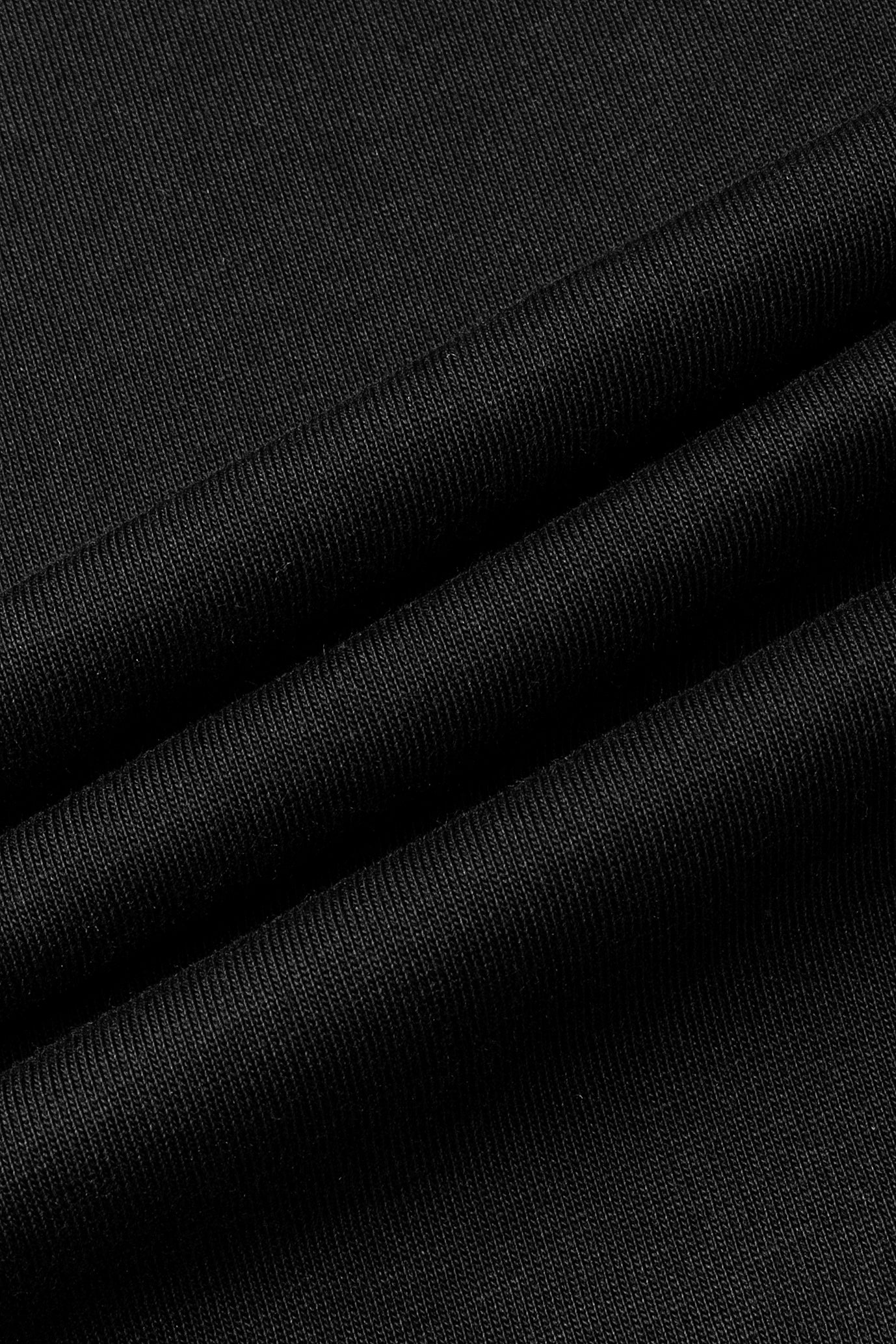 Drop Shoulder Oversized T-shirt Noir Black Front Logo