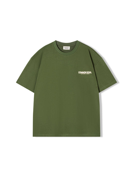Drop Shoulder Oversized T-shirt Olive