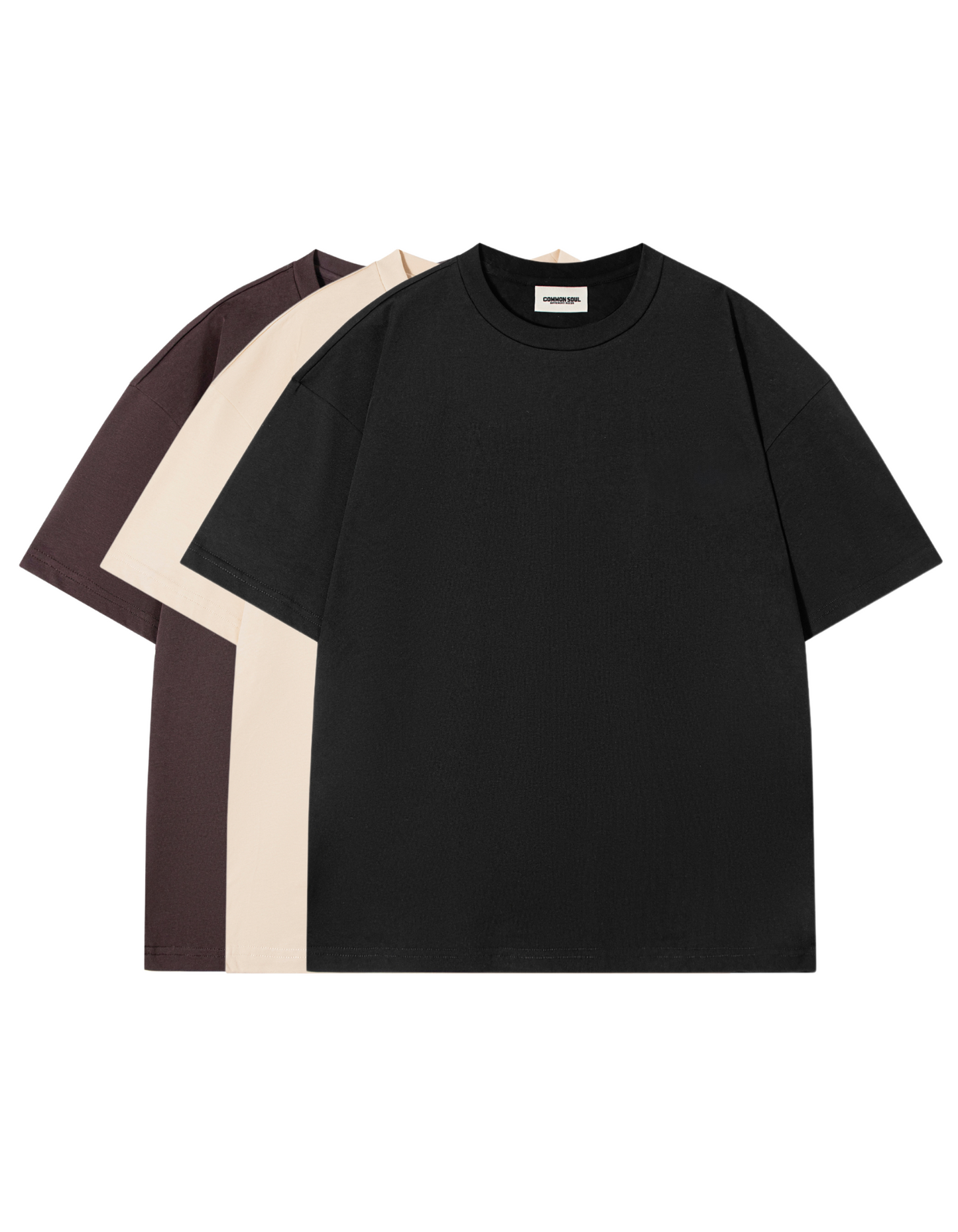 Drop Shoulder Oversized Plain T-shirt 3 Packs V.2