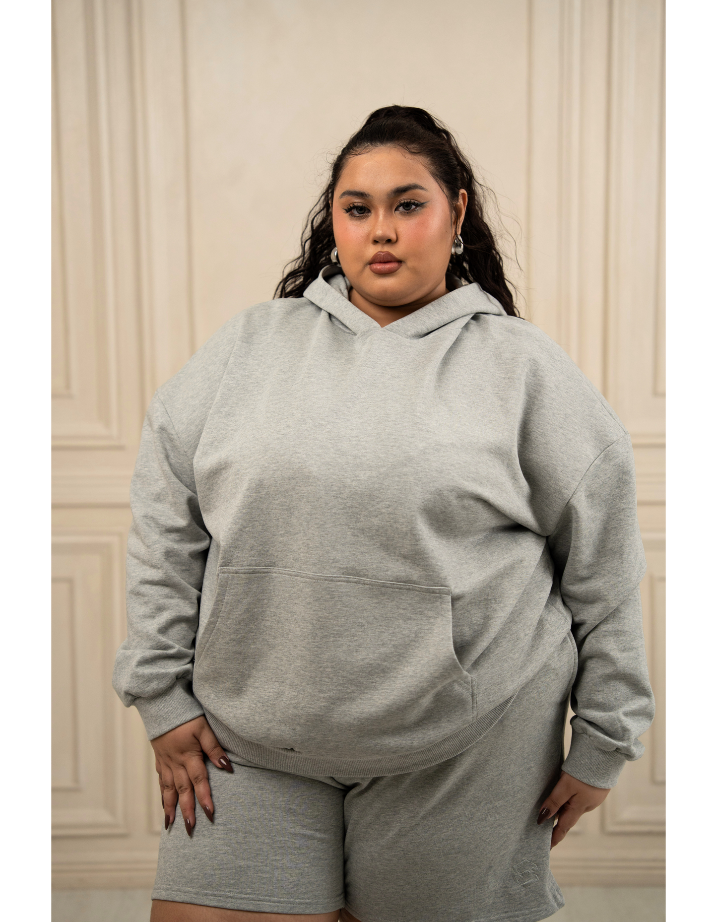Oversized Hoodie French Terry Cloud Grey