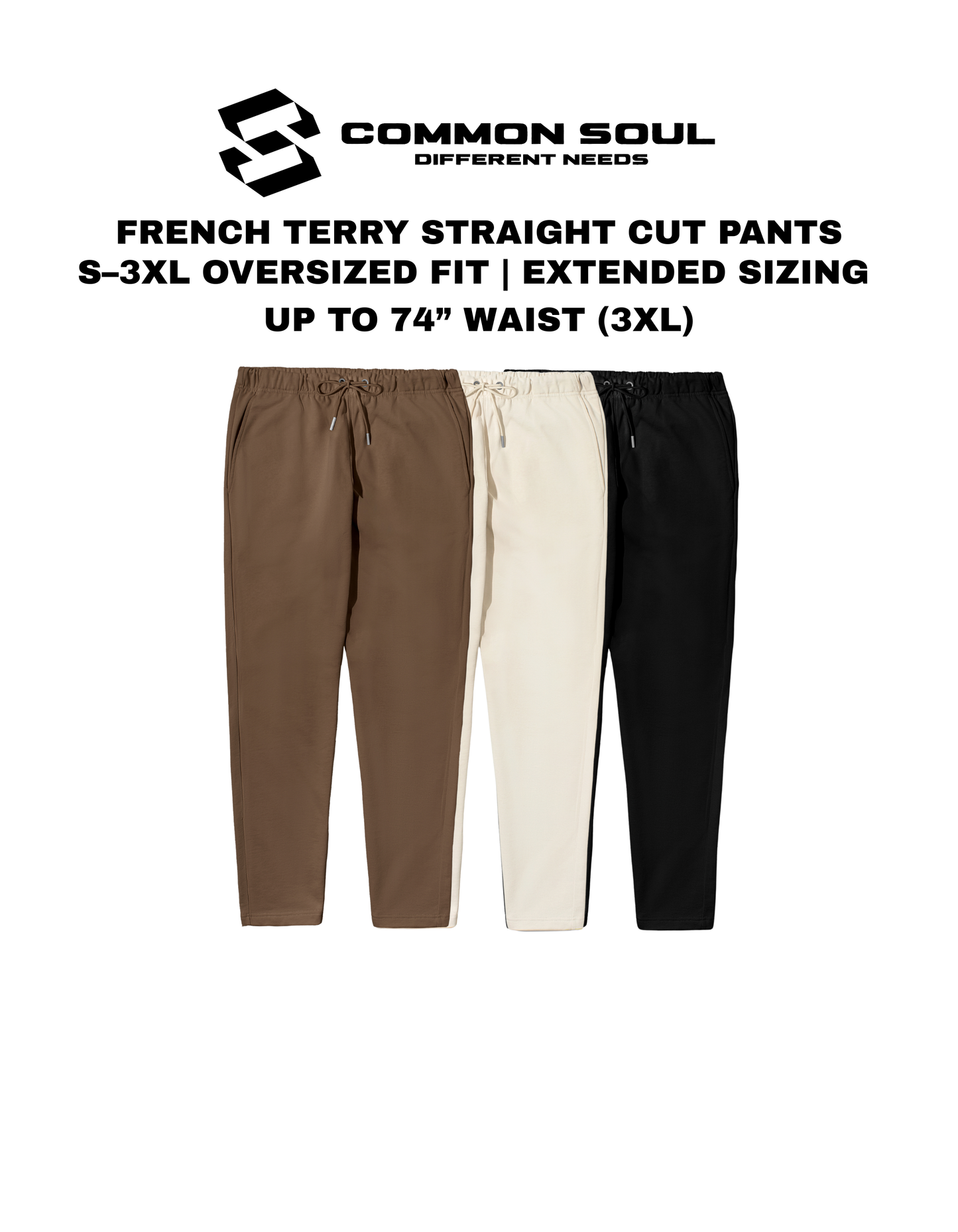 French Terry Straight Cut Pants 400GSM