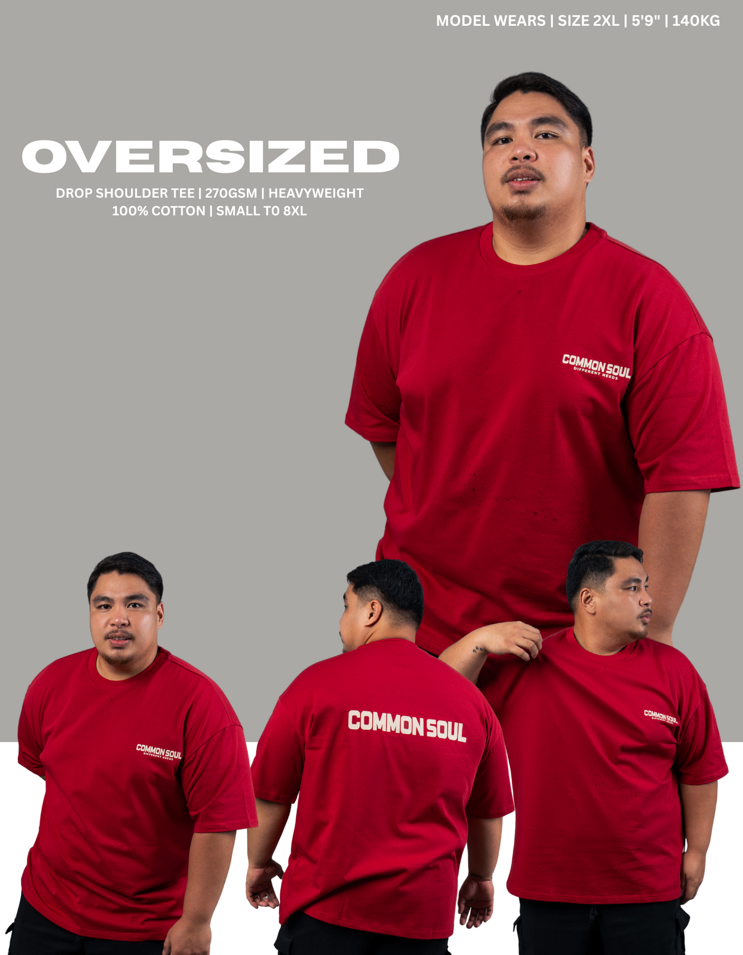 Drop Shoulder Oversized Plain T-shirt White