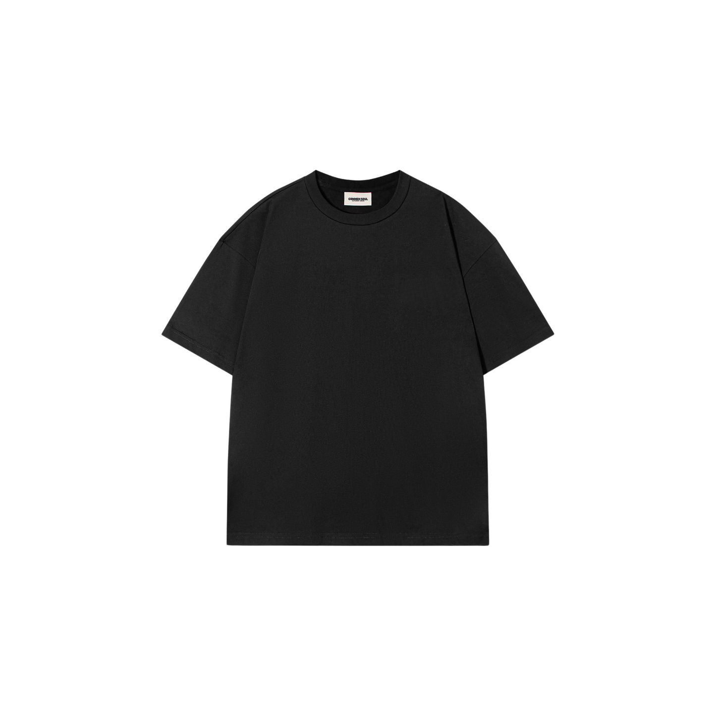 Drop Shoulder Oversized Plain T-shirt Noir Black