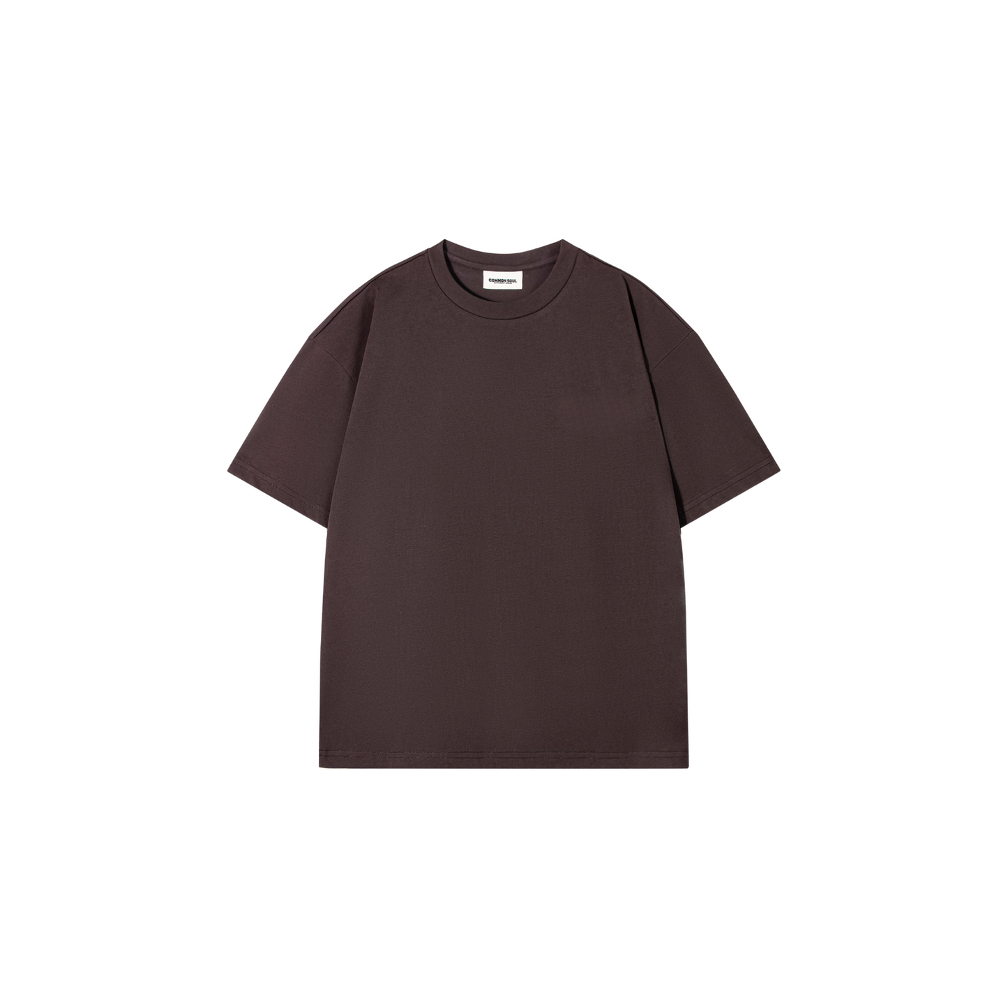 Drop Shoulder Oversized Plain T-shirt Rebel Brown