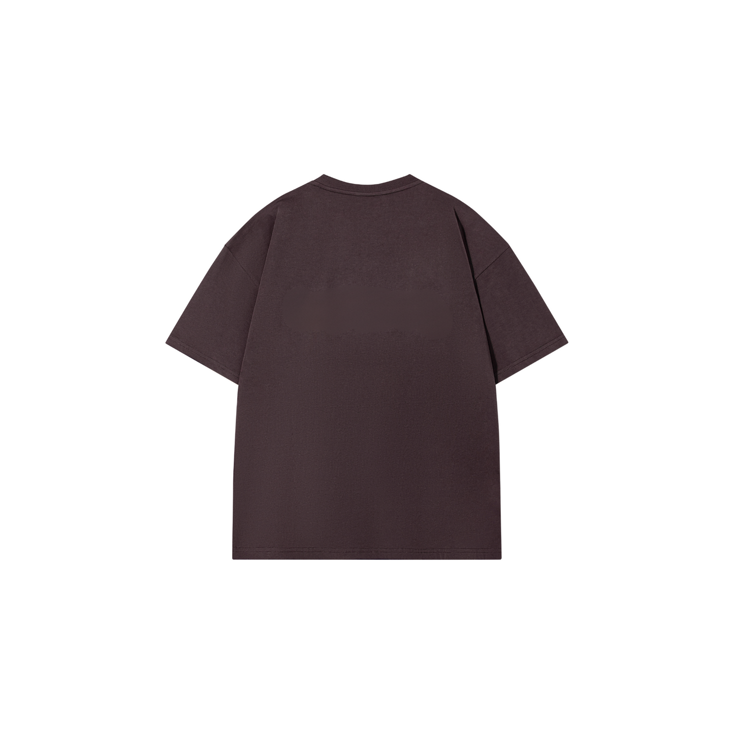 Drop Shoulder Oversized Plain T-shirt Rebel Brown