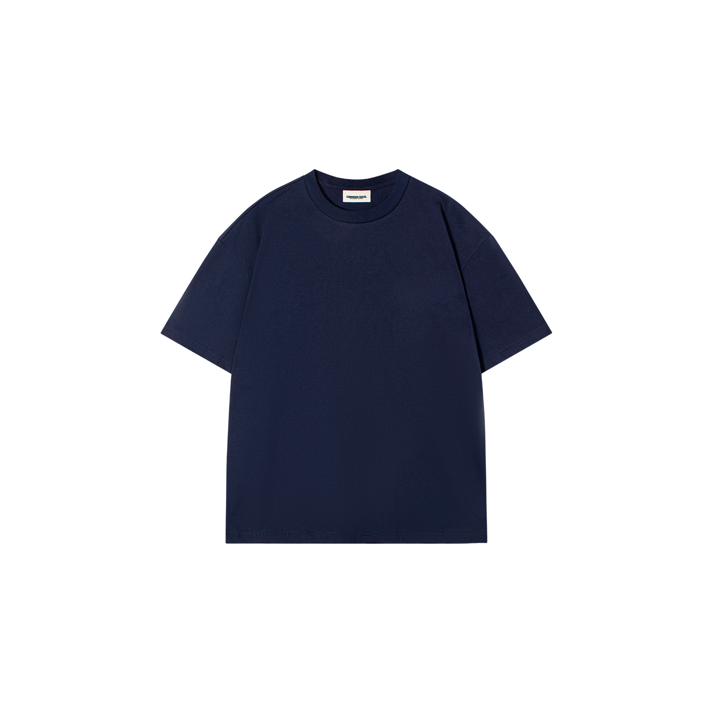 Drop Shoulder Oversized Plain T-shirt Stealth Blue