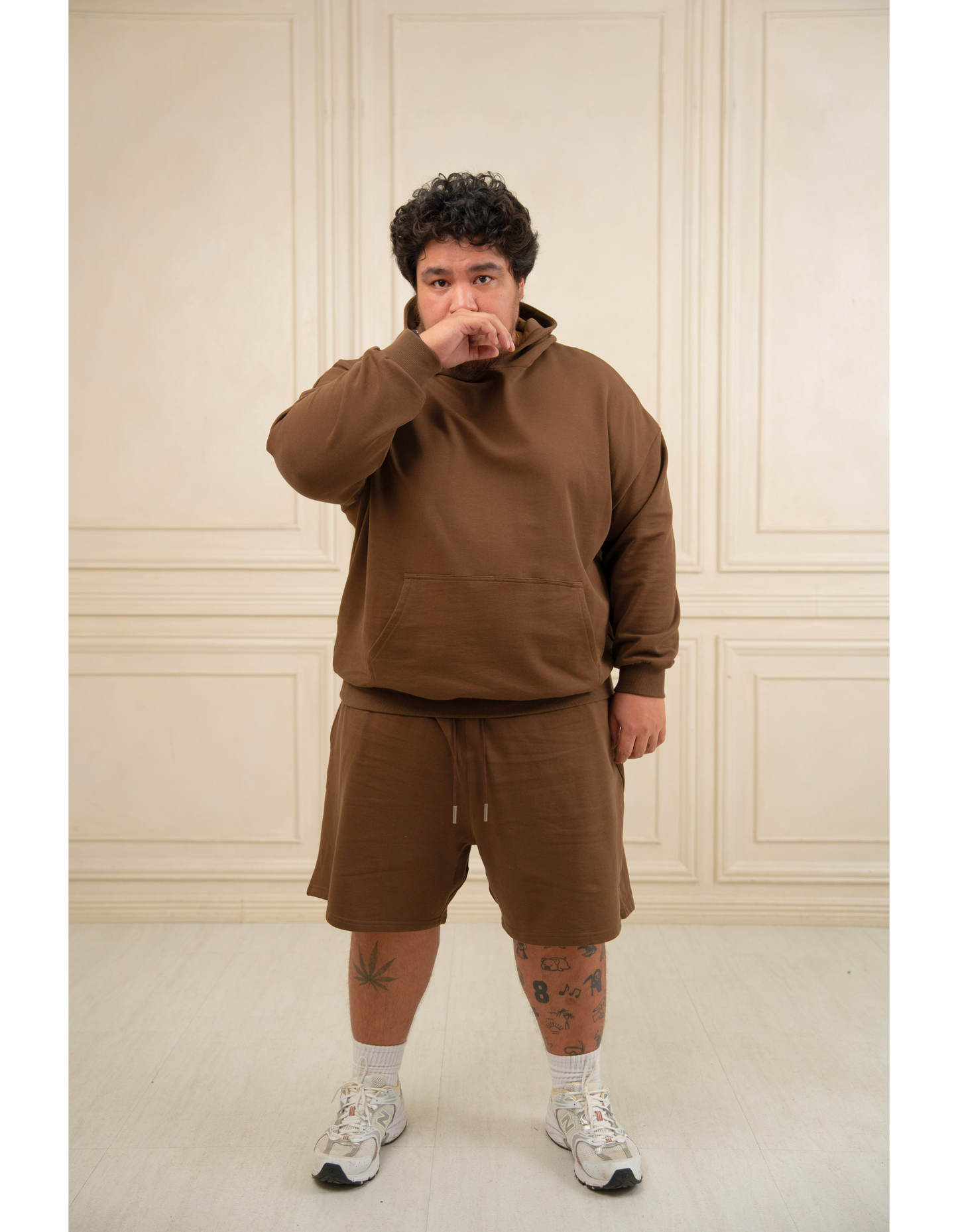 Sweat Short French Terry Brown
