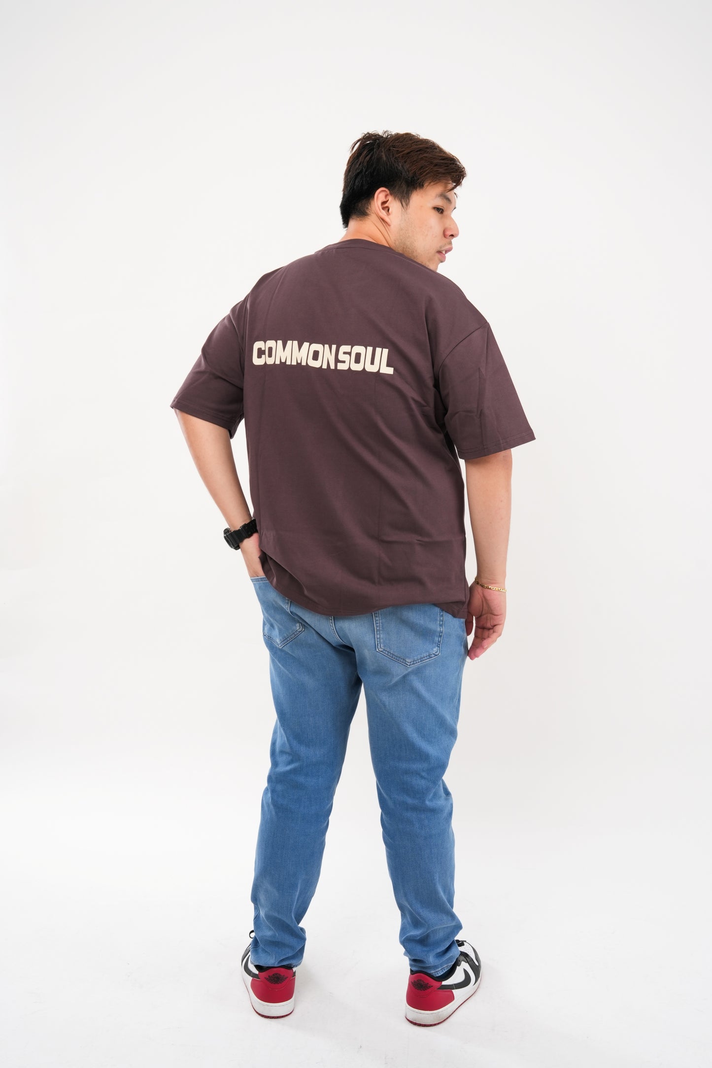 Drop Shoulder Oversized T-shirt Rebel Brown