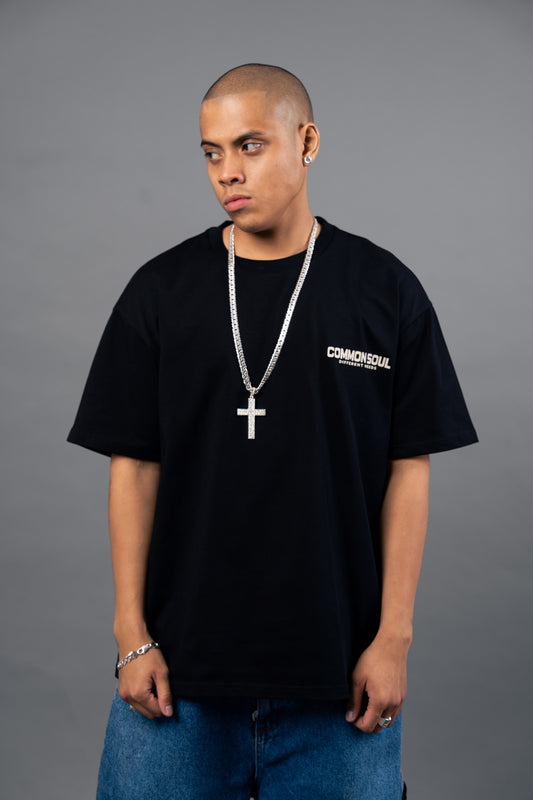 Drop Shoulder Oversized T-shirt Noir Black