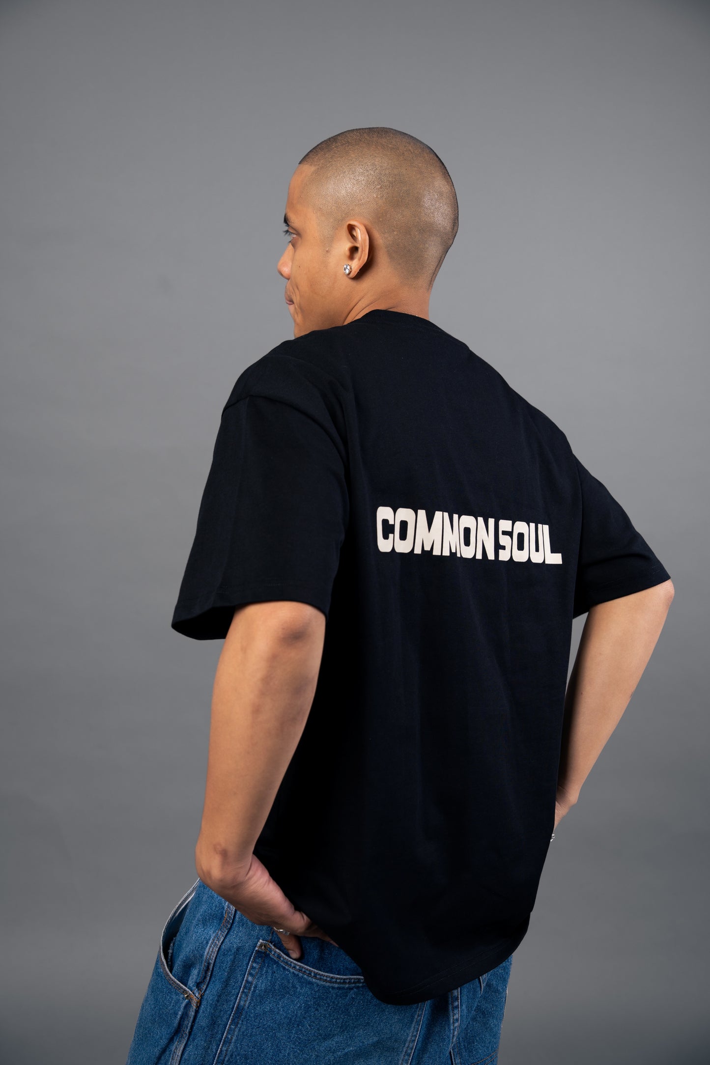 Drop Shoulder Oversized T-shirt Noir Black