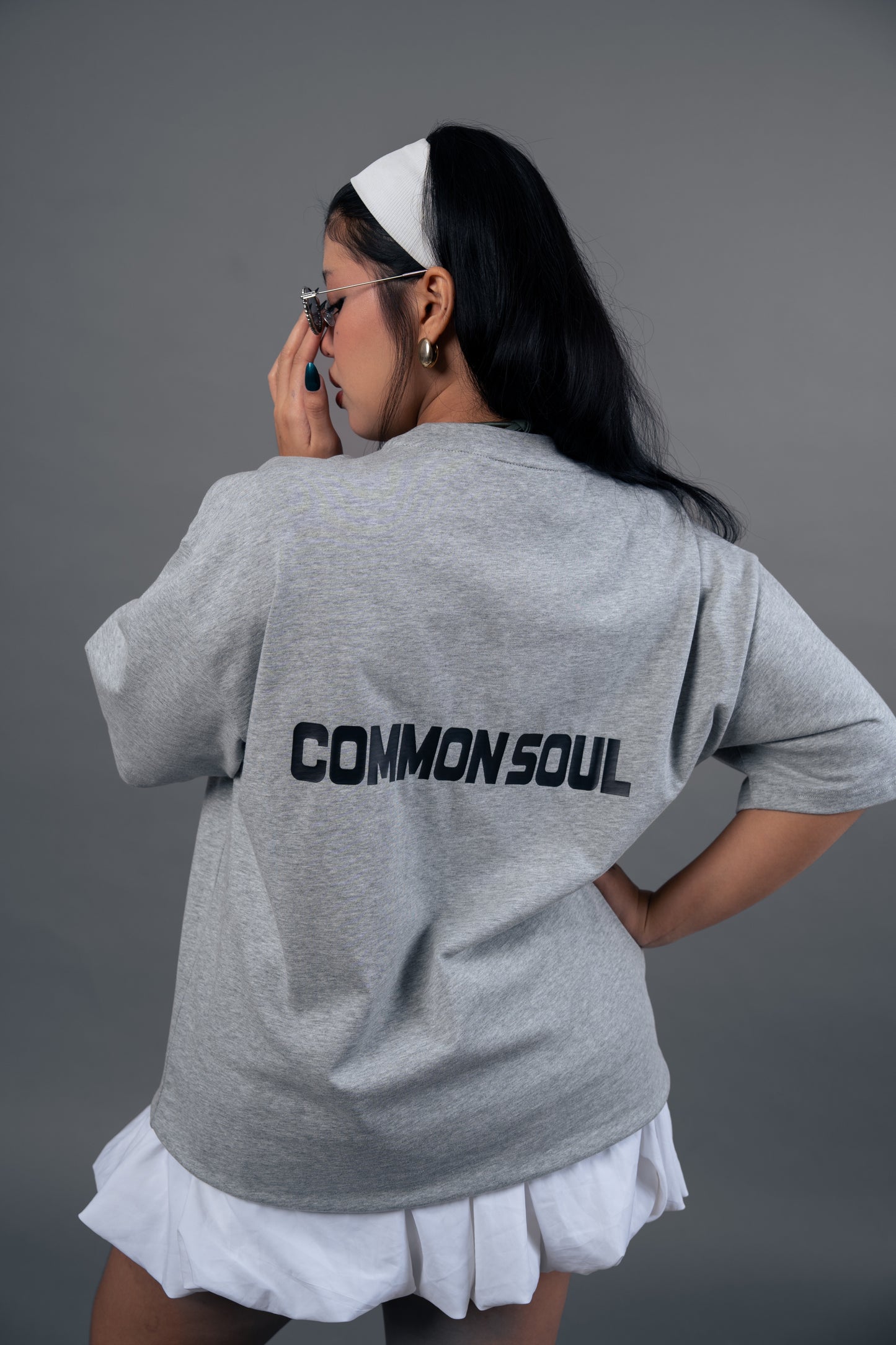 Drop Shoulder Oversized T-shirt Cloud Grey