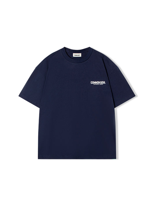 Drop Shoulder Oversized T-shirt Stealth Blue