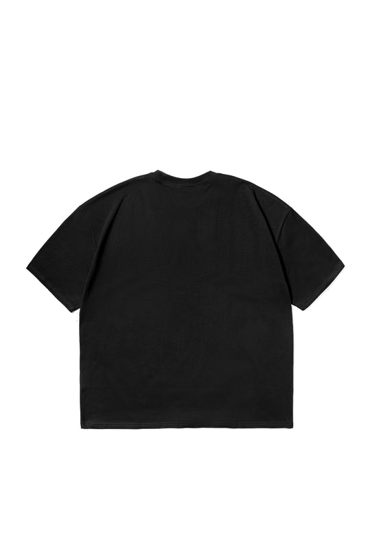 Drop Shoulder Oversized Plain T-shirt Noir Black