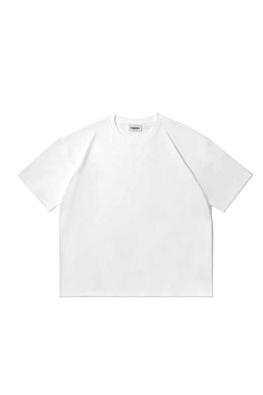 Drop Shoulder Oversized Plain T-shirt White
