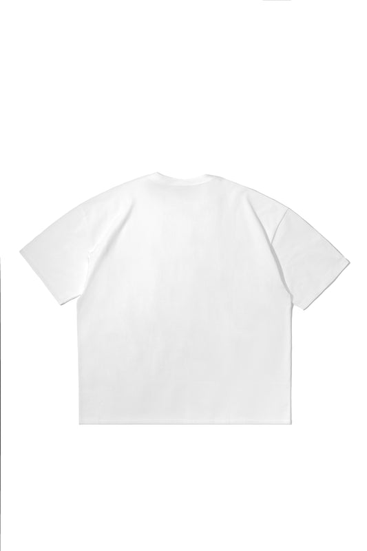 Drop Shoulder Oversized Plain T-shirt White